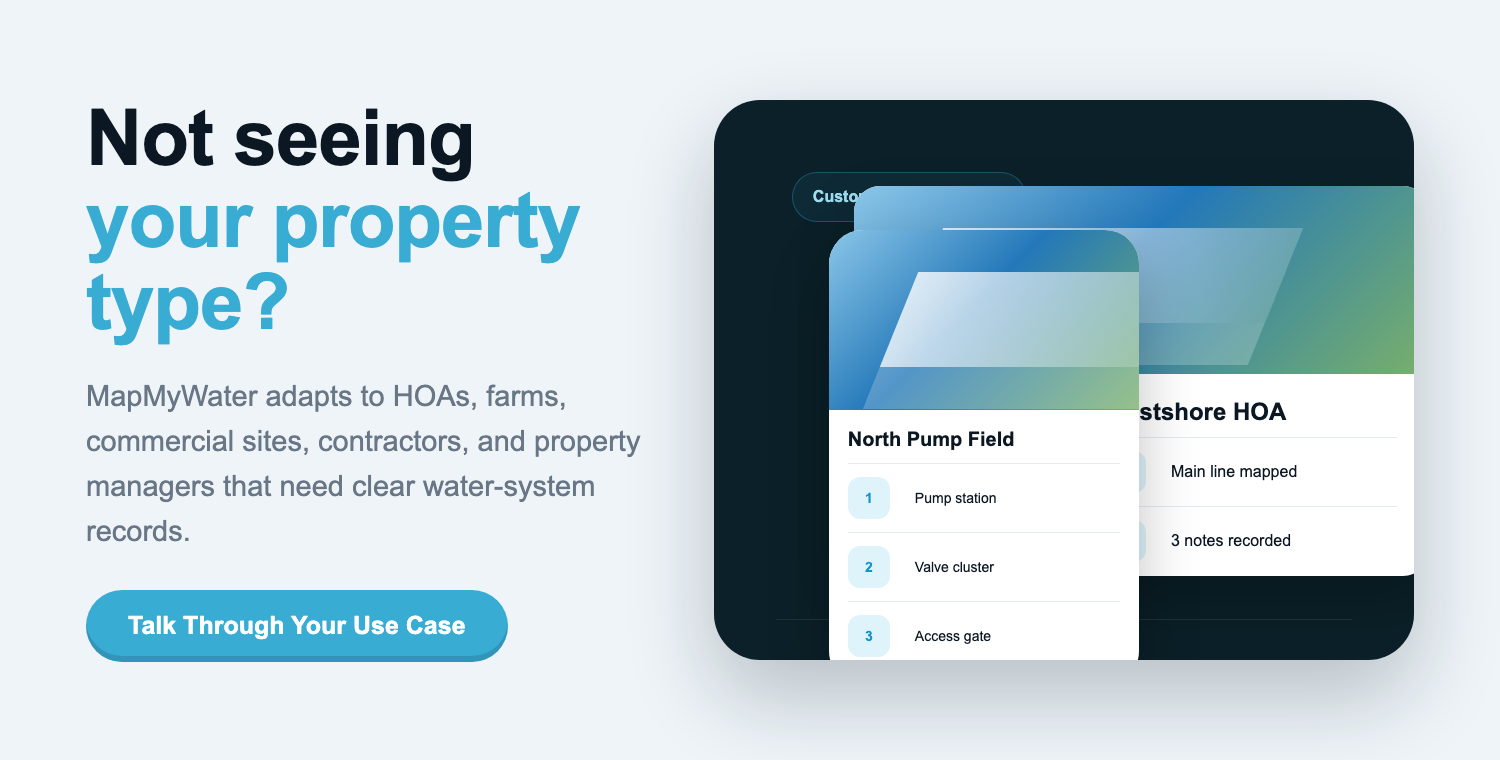 multi-site property managers and portfolio operators using MapMyWater property mapping